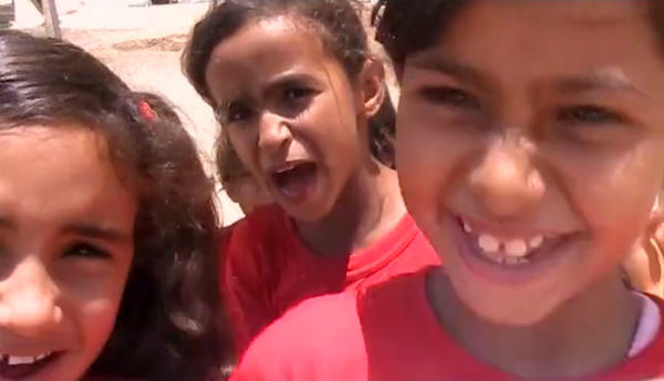 Still from Khaled Jarrar’s Bus Stop (2013). Photo by Artnet/Ben Davis.