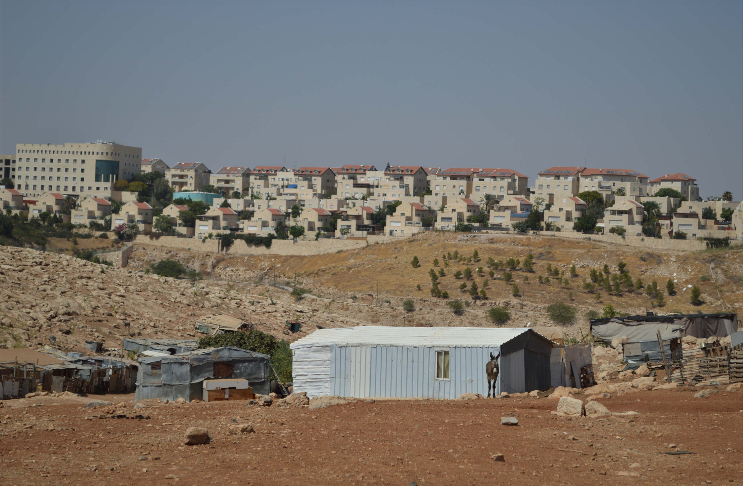 Abu Nuwwar struggles to survive in the shadow of the massive Israeli settlement Ma'ale Adumim. (Photo: Lydia Noon)